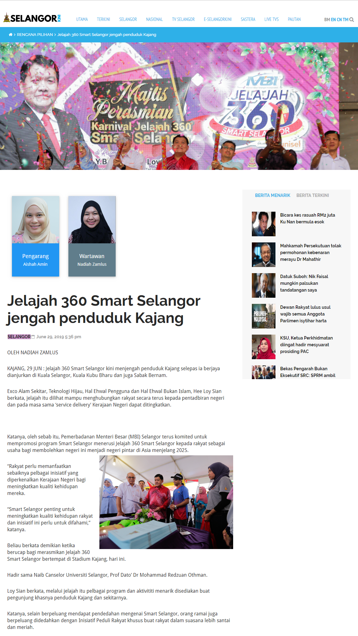 Selangor Kini (Online) 29 Jun 2019