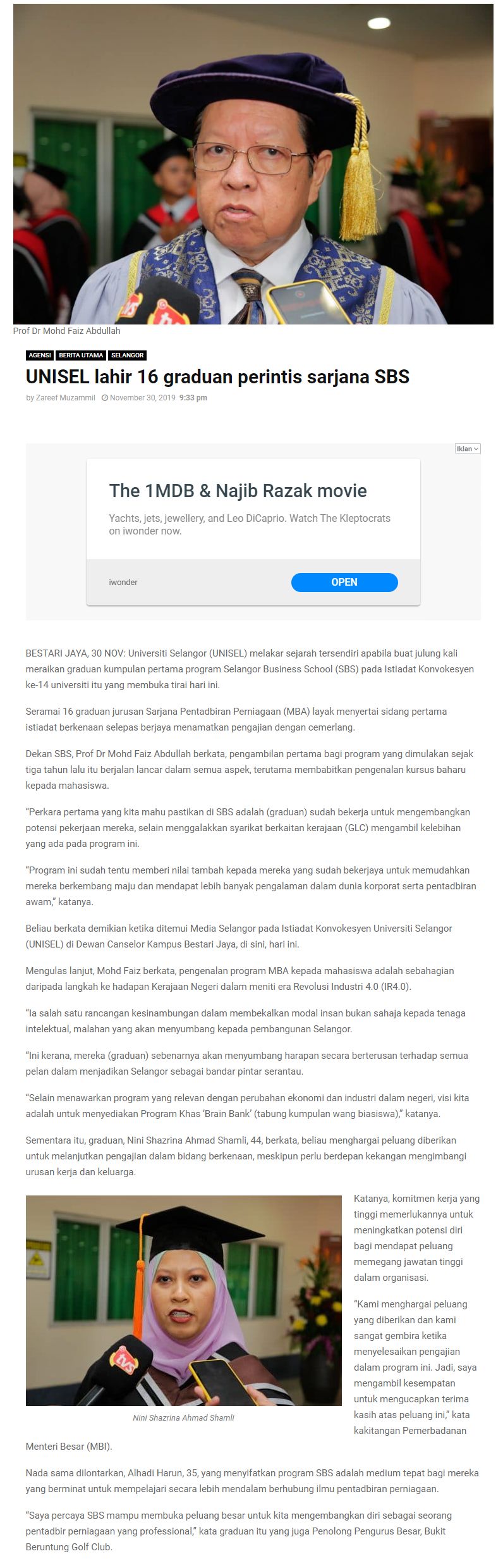 Selangor Kini  30 November 2019