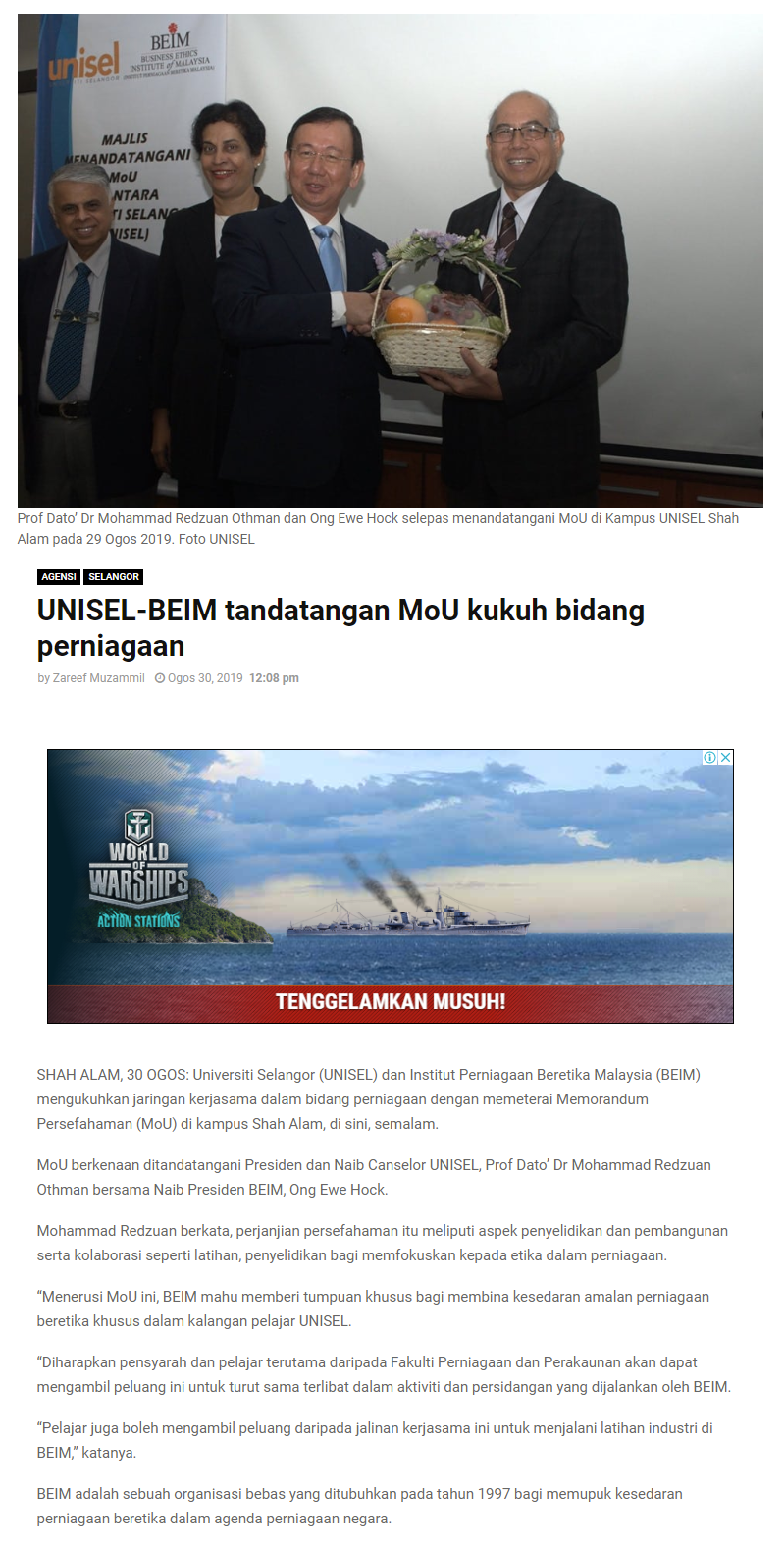 Selangor Kini (Online) 30 Ogos 2019