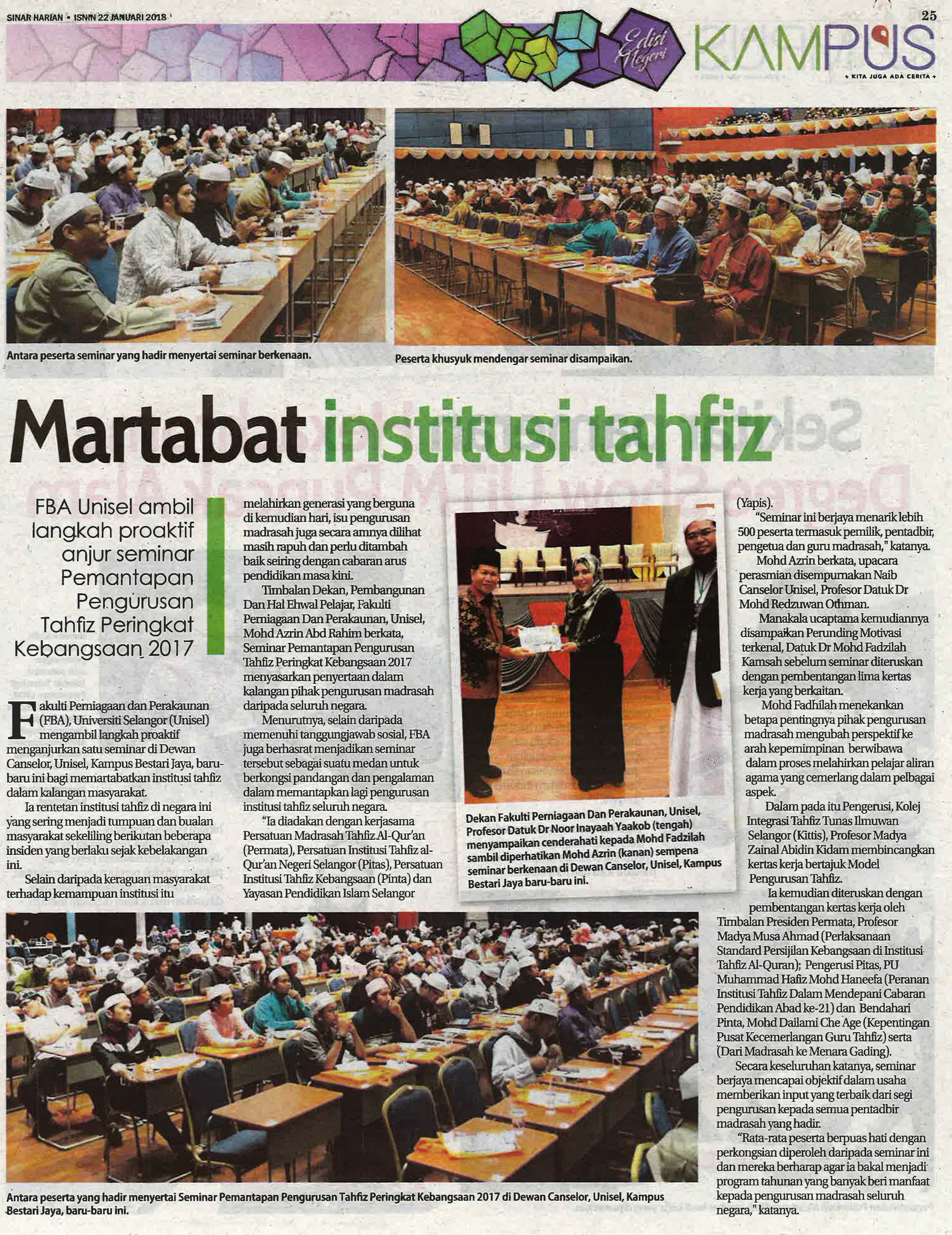 Martabat Institusi Tahfiz